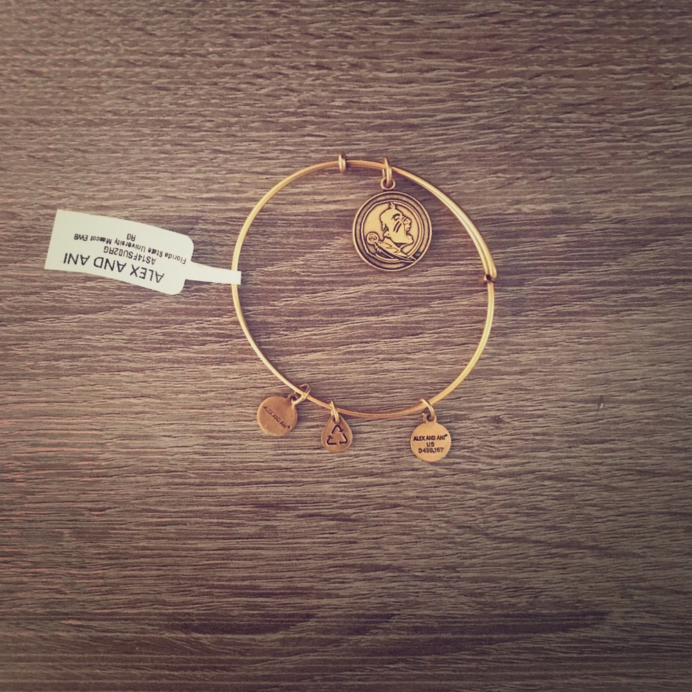 ALEX AND ANI gold FSU bracelet